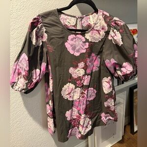 Free people Floral Puff Sleeve Top/Dress-